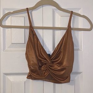 2/$12 Bronze Crop Top✨ Forever 21